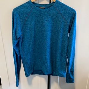 Oiselle Lux Long Sleeve Pacific/Grounded size 4